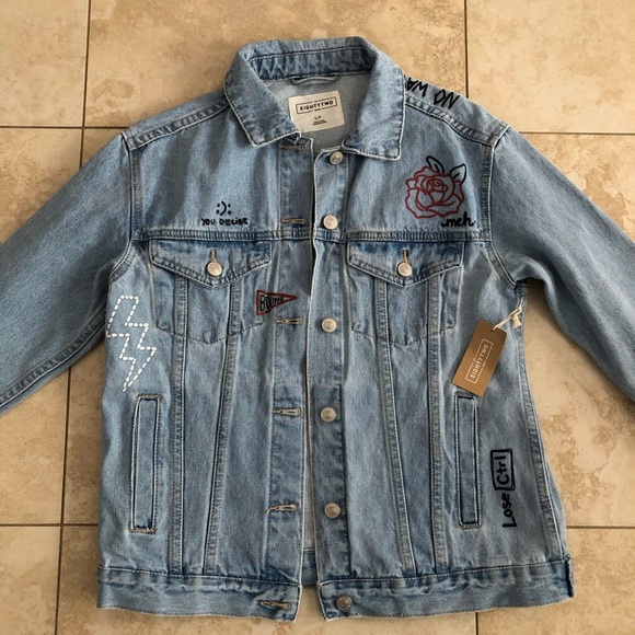 Graphic denim jacket
